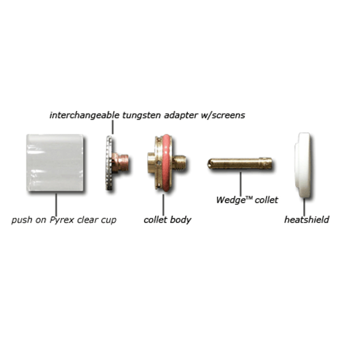 CK WORLDWIDE D4GS418LD Gas Saver Kit, 1/8", Glass Cup, 4 Series Large Diameter